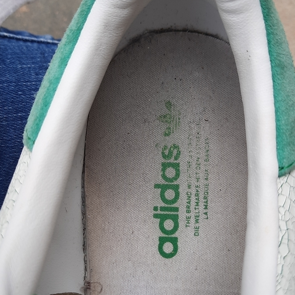 Adidas Stan Smith green white crackle LE sneakers - Picture 10 of 12